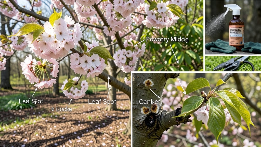 Cherry Blossom Tree Diseases: Early Detection Guide for Black Spot and Powdery Mildew