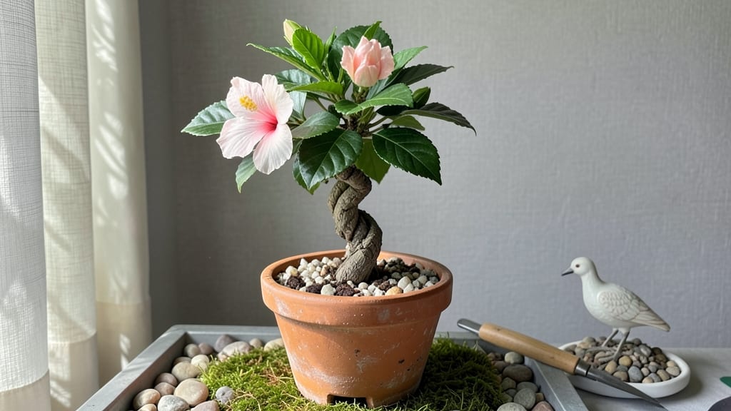 Hibiscus Braided Tree Indoor: Year-Round Grace With Strategic Pruning