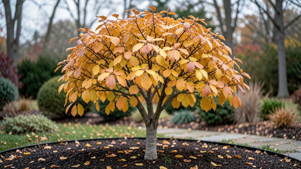 Rising Sun Redbud Tree Fall Color: When Leaves Blaze Orange Before Dropping