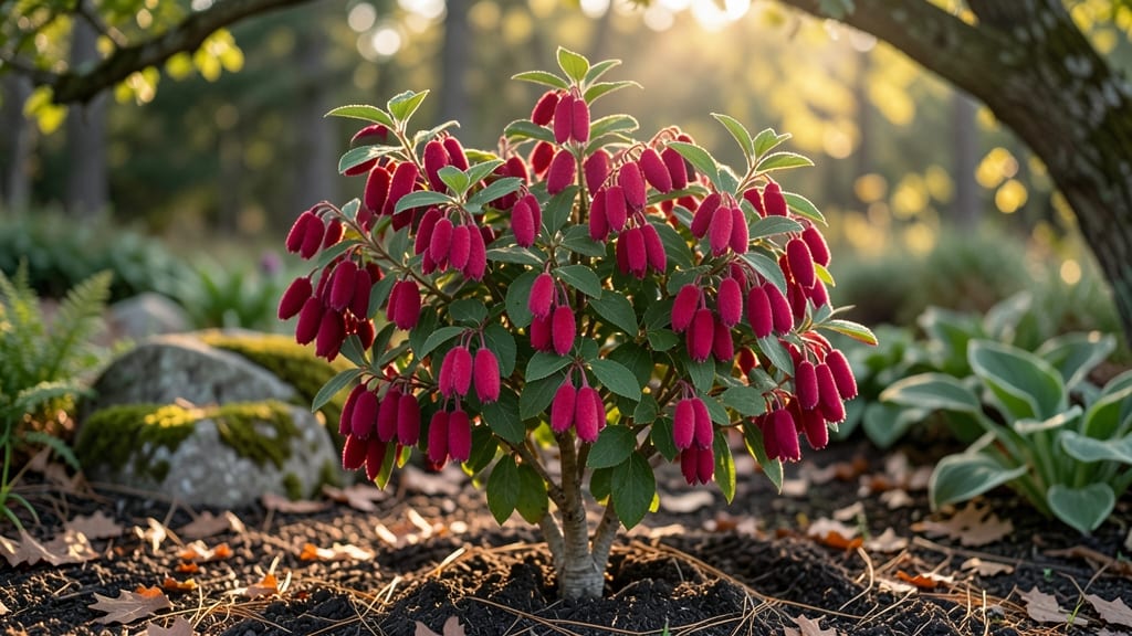 Tree With Red Fuzzy Flowers: Year-Round Garden Focal Point for Pollinators