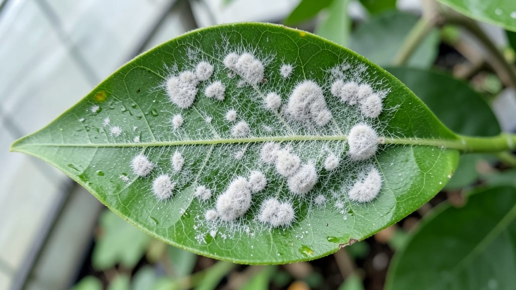 Downy Mildew on New Lemon Growth