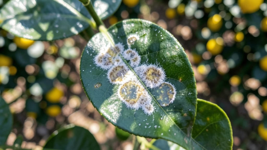 Bacterial Spot with White Fungal Overgrowth
