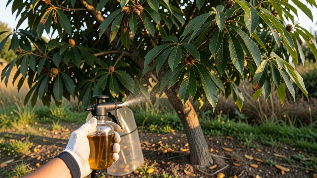 Pecan Tree Sprayer: Fungal Blight Defense With Copper-Based Formula