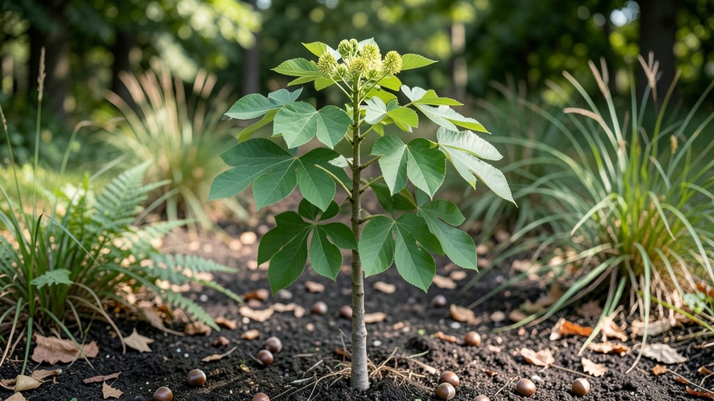 Buckeye Tree Sapling: Layered Soil Trick for 90% Germination Rate